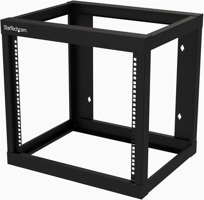 Wandrack 9U – Serverrack – Netwerkrack – Datarack – Patchpanelrack – Open Frame, 19 Inch, 45 Cm Diep – SPCC Koudgewalst Staal, Draagvermogen 80 Kg