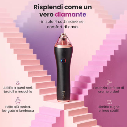 Diamond Pro Peeling met diamantpoeder, professionele mee-eterafzuiger, microdermabrasie, gezichtsreiniging, mee-eterverwijderaar, poriënextractor, 4-in-1 apparaat