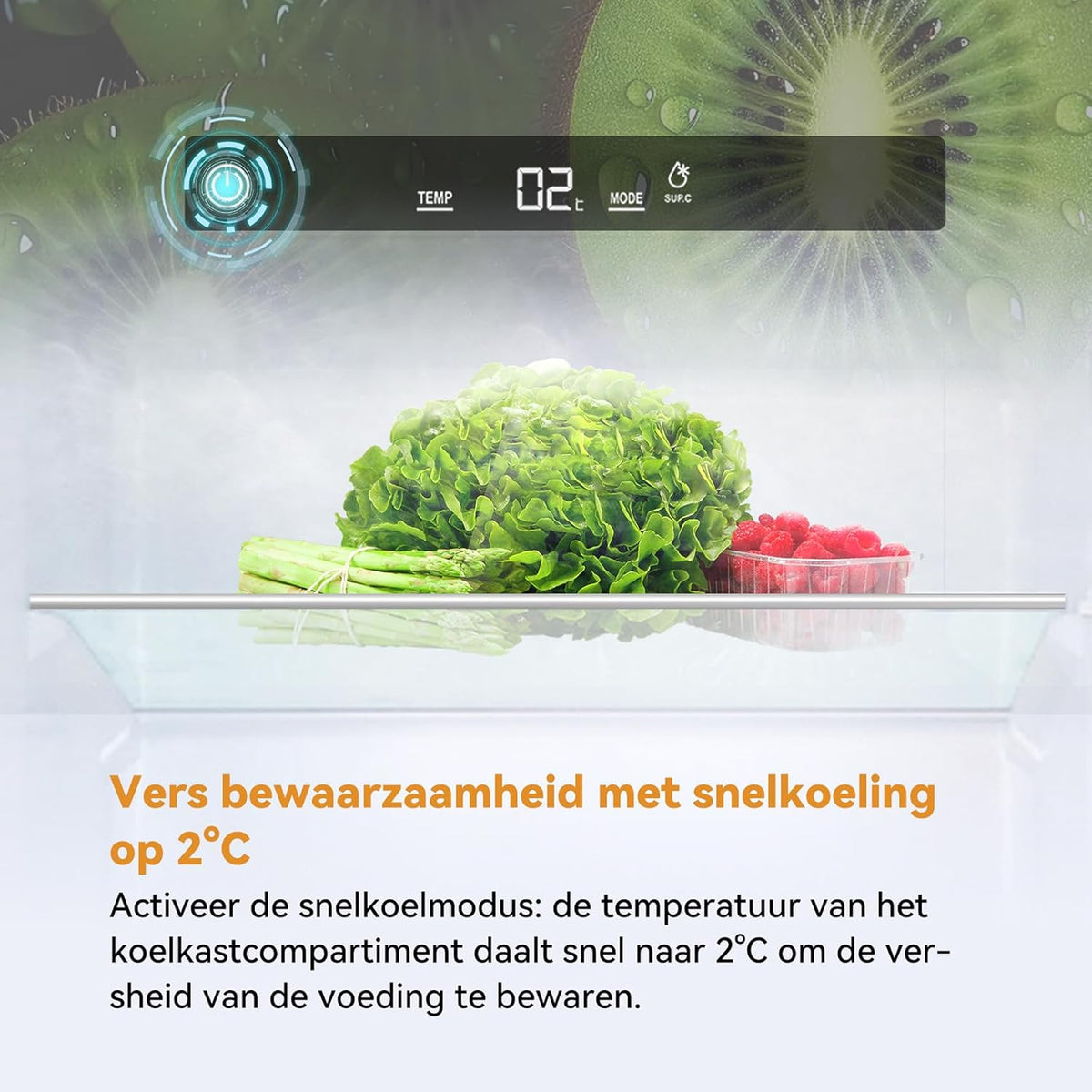 Inbouwkoelkast met vriesvak | 177 cm | 248 liter (186 l/62 l) | No Frost | Koel-vriescombinatie met omkeerbare deurscharnieren |