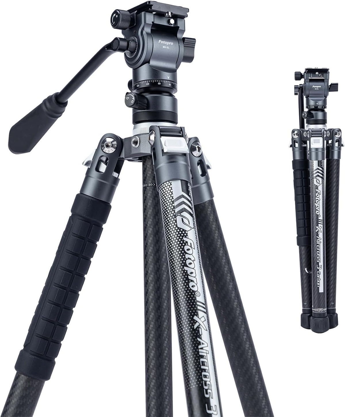 Videostatief – Camerastatief – Statief – Fotostatief – Reisstatief – 3K Koolstofvezel – Verstelbaar Tot 157 Cm