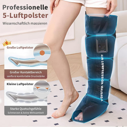 Mono Draadloze recovery Boot, enkele compressielaarzen voor spierregeneratie en doorbloeding, drukgolftherapie (sport/regeneratie/lymfedrainage) (XL beenomtrek < 70 cm)