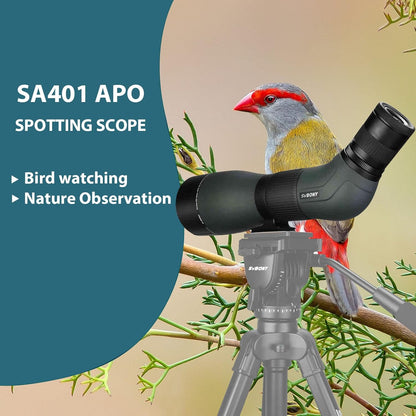 Svbony SA401 APO Spotting Scope 20-60x85, Double ED Glass Spotting Scopes Precise Focus, Waterdichte Mistbestendige Hoekige Telescoop Monoculair
