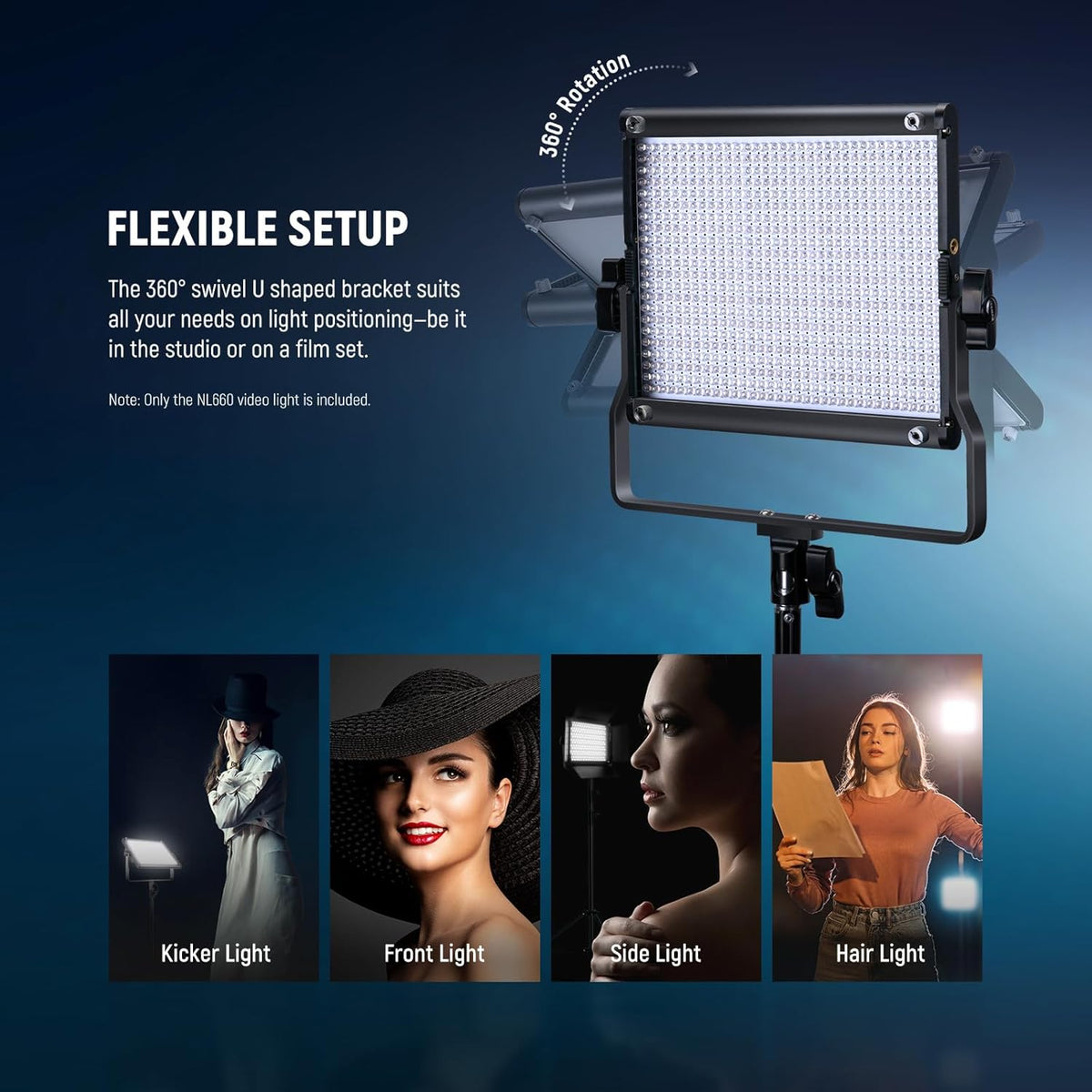 LED-videolichtset 2-delig met statief – Videolamp – Lichtpaneel – Fotolamp – Studiolamp – 3200K-5600K, CRI 96+ – 3300 Lux op 1 m