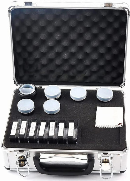 13-delige telescopische accessoireset - Plossl-telescopische oculairs, 2 x barlow lens, 7 stuks filters, stevige draagtas