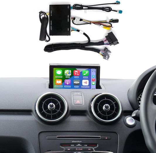 Road Top Wireless Carplay Android Car for Audi A1 2013-2018 Year with RMC System, Carplay Retrofit Kit Decoder, Support Navigation, Mirrorlink, Camera, Siri - QUORE
