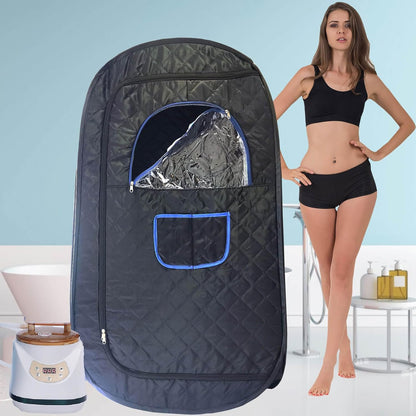 Sauna Tent Portable Sauna at Home Sauna Personal Residential Steam Sauna 220V 2L 1000W(1.5 Years Warranty) Black