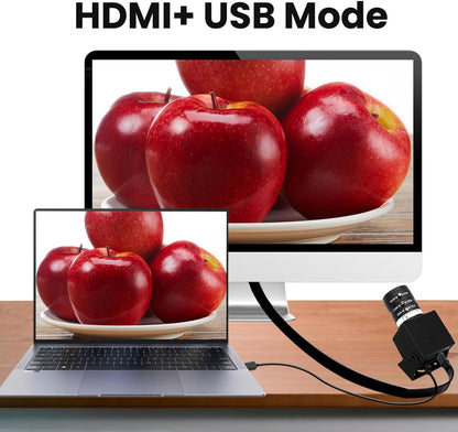 Svpro 4K USB HDMI-camera, handmatige zoom, webcam, variabele focus, externe computercamera, H.264, industriële camera, USB en HDMI, dubbele uitgang voor laptop, tablet, tv-monitor