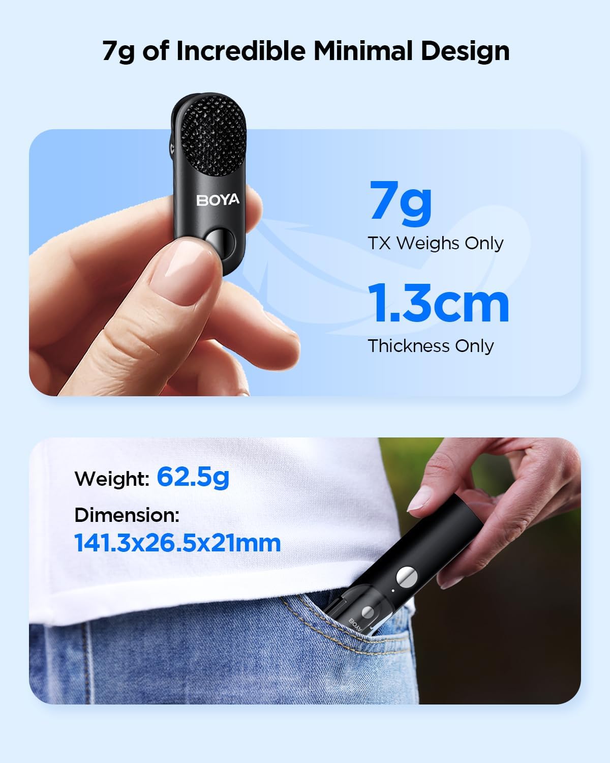 BOYA Magic Draadloze Lavalier Microfoon voor Camera/iPhone/Android (geen standaard) Clip-on, Handheld, Desktop, On-Camera 4-Vorm Mini Microfoon voor Vlogging, Streaming, TikTok, YouTube (2TX+3RX)