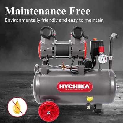 Luchtcompressor – Compressorpomp – Air Compressor – Drukpomp – Draagbare Compressor – Olievrij – 1100W – 24 Liter – 8 Bar – Geluidarm – Compact
