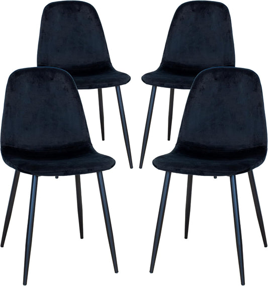 GARDENIA Becky Stoelen, Staal, Zwart, 4, Eenheden