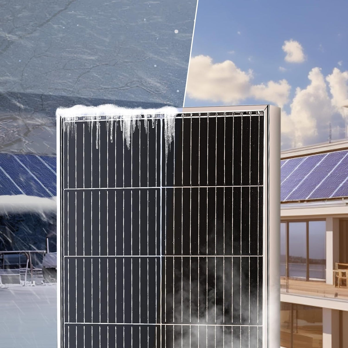 VEVOR 200 W zonnepaneel, set van 2 12 V monokristallijn zonnepaneel plus laadregelaar, 16,66 A zonne-installatie, omzettingssnelheid van 23%, compatibel met AGM-, GEL-, FLD-, LI-batterijen, ideaal