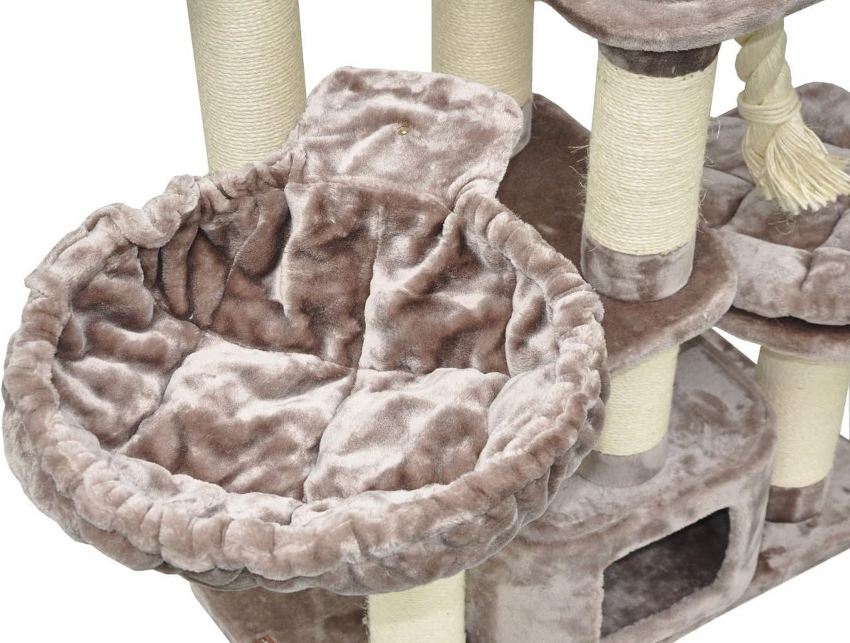 Kattenboom – Krabpaal – Kattenmeubel – Kattenklimpaal – Kattenhuis – Extra Stevig En Stabiel – XL Afmetingen Voor Grote Katten