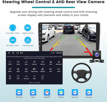 Android Autoradio – Multimedia Radio – Auto Stereo – Navigatiesysteem – Touchscreen Radio – 9-inch IPS Scherm – Draadloze CarPlay & Android Auto