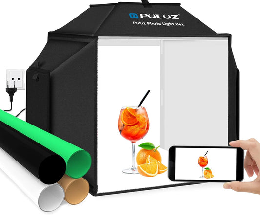 Draagbare Fotostudio – Fotobox – Lichttent – Schiettent – Fotostudioset – 40 x 40 cm – 480 LED, 24 W, 5500 K