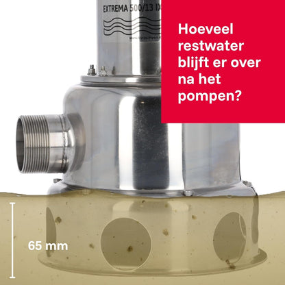 T.I.P. Extrema 500/13 IX 30171 Vuilwaterpomp, bouwpomp, debiet tot 30.000 l/u, opvoerhoogte max. 6 m/max. druk 1,3 bar, geschikt voor reinigingsmiddel, gegoten precisieloopwiel van roestvrij staal