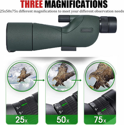25-75X60ED monoculaire hoge vergroting HD glinsterend nachtzicht professionele kwaliteit foto maan en vogels kijken kijker richtkijker
