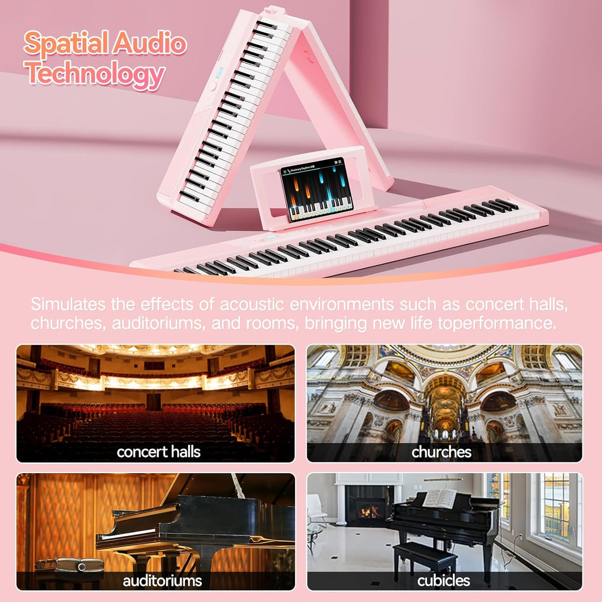 Digitale Piano – Keyboard – Elektrische Piano – Toetsenbordpiano – Piano Toetsenbord – 88 Gewogen Toetsen – 2 X 15W Luidsprekers
