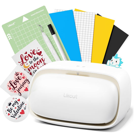 Mini-snijplotter – Plottermachine – Snijplotter – Mini-snijmachine – Draagbare Plotter – Beige – USB 2.0 En Bluetooth 5.0 – Snijden En Tekenen