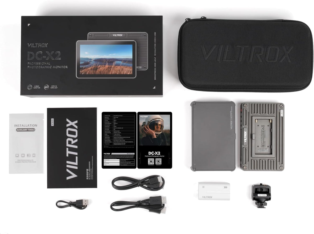 Cameramonitor – Videomonitor – Field Monitor – HDMI Monitor – Camerascherm – 6 Inch Full HD Touchscreen met Rig Cage – 2000 cd/m² Helderheid en 4K HDMI In/Uit