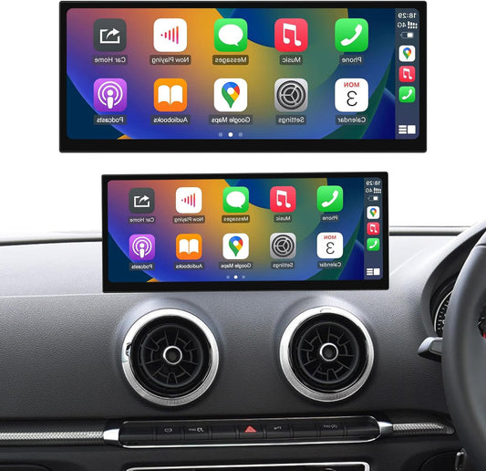 Road Top 12.3 Inch Car Radio Wireless CarPlay Touch Screen for Audi A3/S3 2014-2019 Year with MIB System, Car Radio Stereo Multimedia Screen, Support Wireless Android Auto, Mirrorlink - QUORE