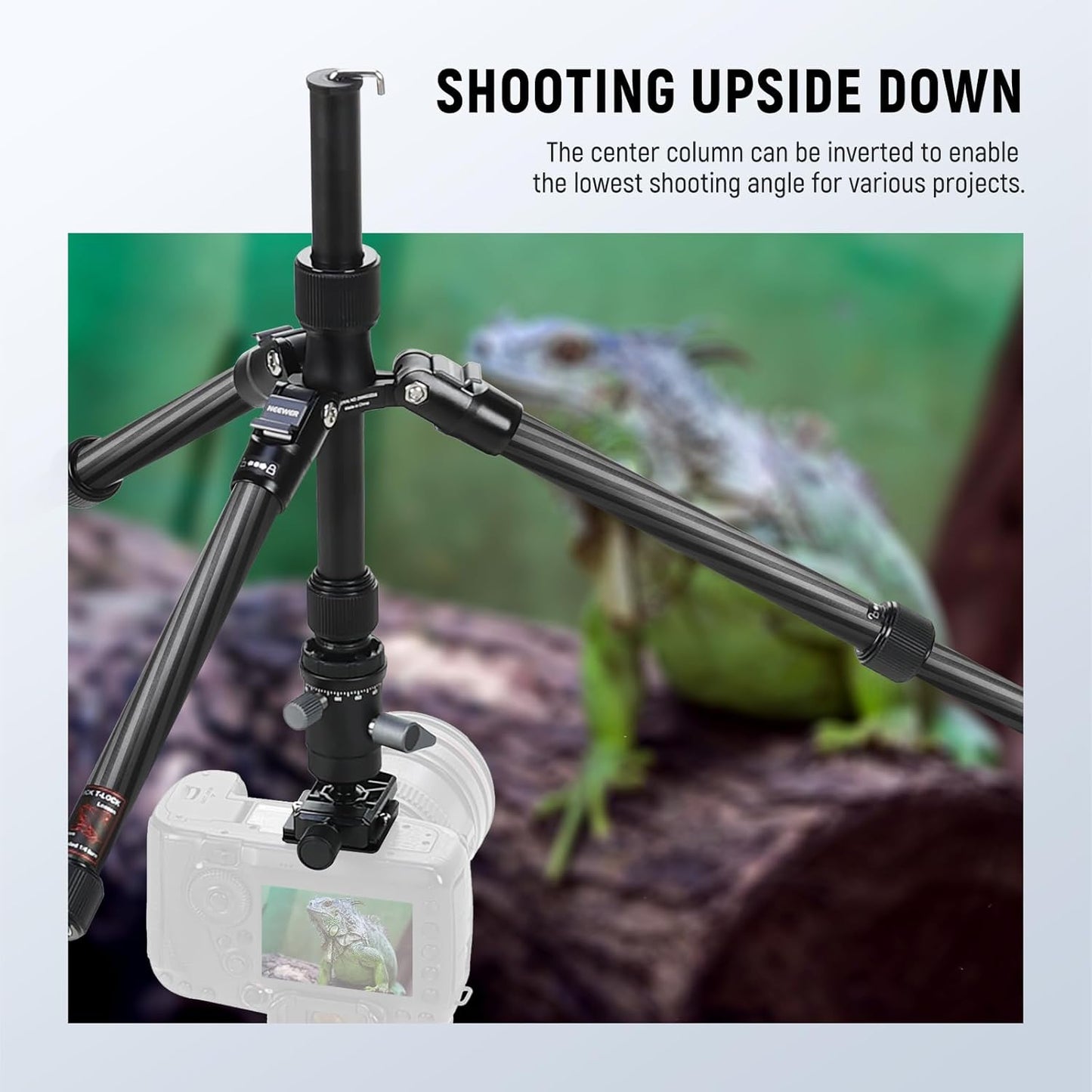 Koolstofvezel Camera Statief Monopod – Reisstatief – Camerastatief – Fotostatief – Videostatief – 360° Kogelkop – Ingeklapt 36,5 Cm, Draagvermogen 6 Kg