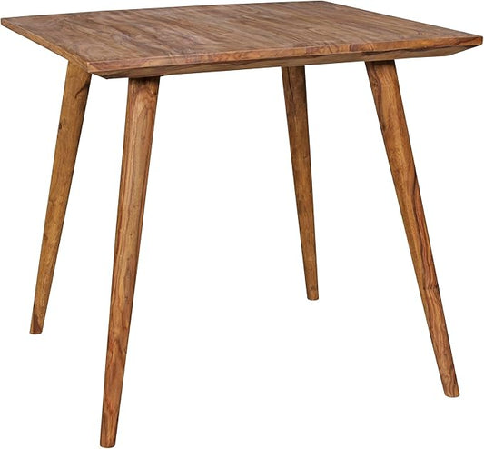 FineBuy Dining Table Sheesham Solid Wood Kitchen Table | Table Dining Room Living Room | Wooden Table Small - QUORE