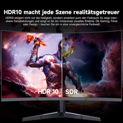 KOORUI Gaming Monitor 23.6 inch 23.5 FHD 180Hz VA /R1500 - QUORE