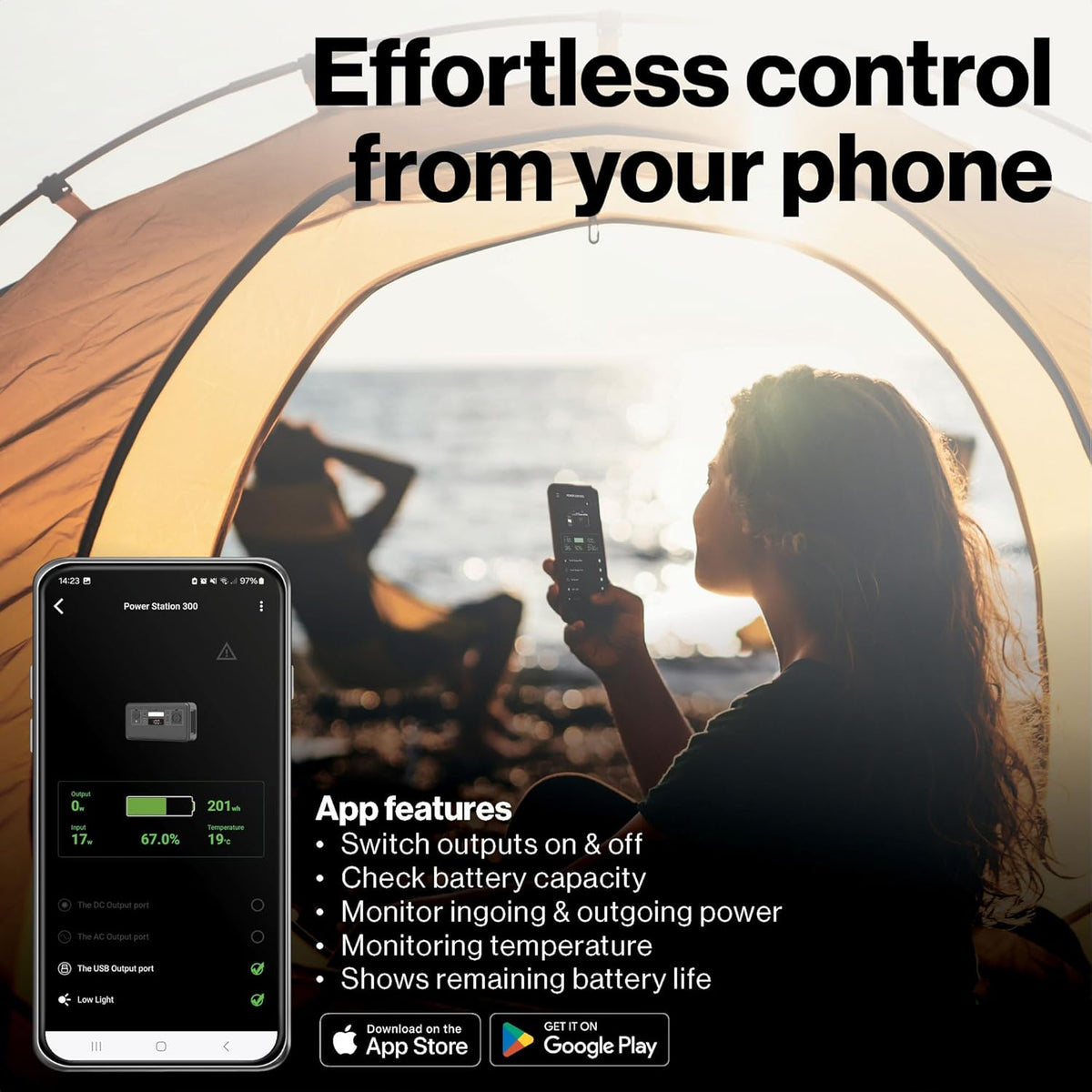 Portable Powerstation 294Wh, 300W, Extremely Long Life, Portable, LiFePo4, Power Bank with Power Outlet, Power Station Generator, Aqiila Powerbird S300 - QUORE