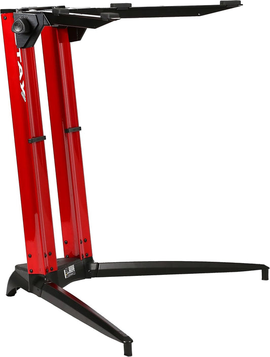 Pianostandaard Voor Zittend Spelen – Keyboardstandaard – Pianostatief – Keyboardstatief – Digitale Piano Standaard – Rood – Aluminium – Verstelbare Hoogte Tot 74 Cm En Draagkracht 65 Kg