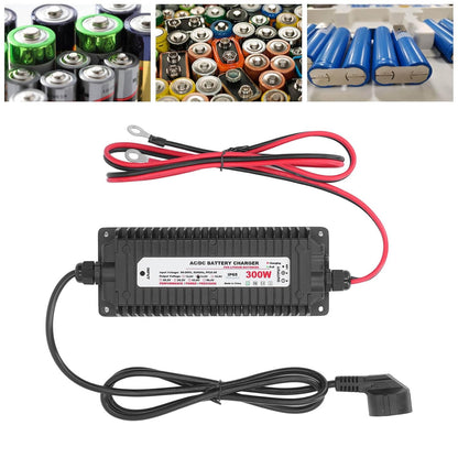 Lithiumbatterijlader – Batterijoplader – Acculader – LiFePO4 Lader – LiMn2O4 Oplader – Slimme LED-Display – Waterdichte IP65 Behuizing