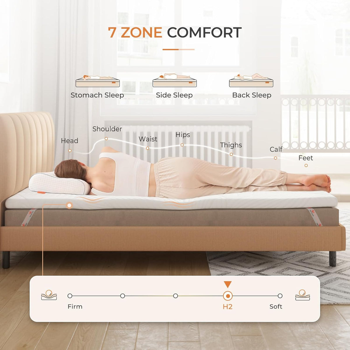 Matrastopper – Topper – Matrasbeschermer – Matrasverbeteraar – Slapen – 180 x 200 cm – Gel Traagschuim – Afneembare Wasbare Hoes