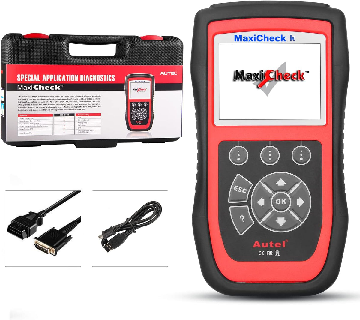 Autel MaxiCheck Pro OBD2 Scanner Voor ABS Rembloeding, Oliereset, SRS, SAS, EPB, BMS, DPF Voor Specifieke voertuigen, NIET Universeel