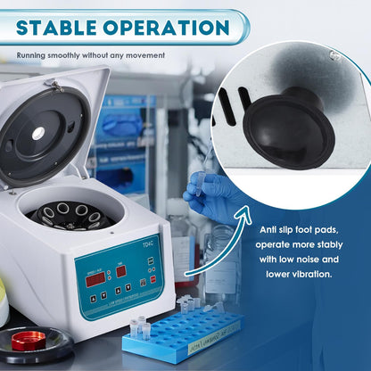 CGOLDENWALL PRP-sapcentrifuge 8 x 15 ml led-display, 4000 rpm, 99 min timing, 1880 x g, voor vacuümbuizen van 5-10 ml en centrifugeslangen van 10-15 ml, PRP-sapcentrifuge met lage trillingen (EU)