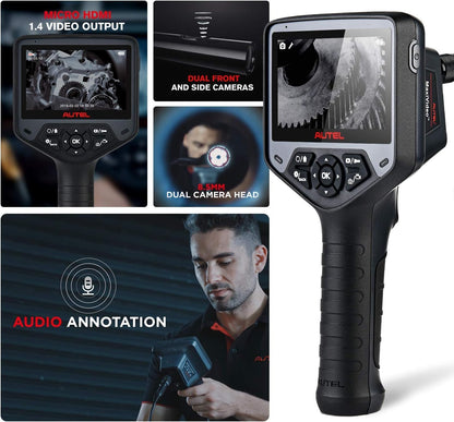 Inspectiecamera – Endoscoop – Videoscoop – Diagnostische Camera – Endoscoopcamera – Dubbele Camera’s – 4,1” LCD Scherm met Audio-opname - QUORE