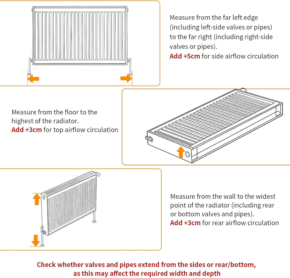 FATIVO Hoge Radiator Cover Houten Kast: Interne Hoogte 100cm Extra Grote Witte Horizontale Lat Heater Covers Moderne Hoge Radiator Plank Dikker MDF Houten Hal Thuis Kantoor Meubels Decoratief
