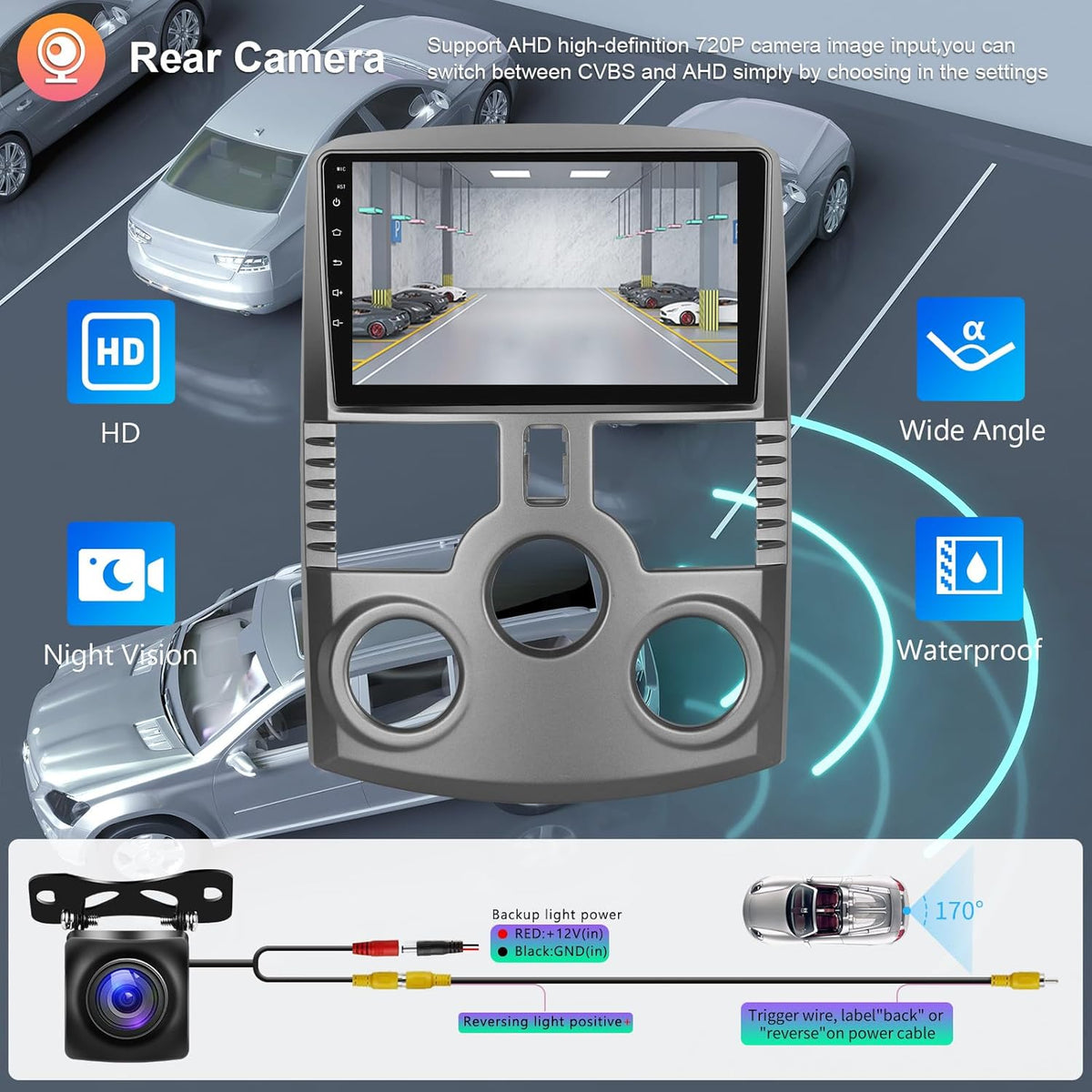 Hodozzy 2G+64G Android Autoradio voor Toyota Rush Daihatsu Terios 2006-2016 Draadloze Carplay Android Auto, 9 Inch Touchscreen Display met GPS Navi WiFi Bluetooth Hifi FM RDS Radio met Canbus