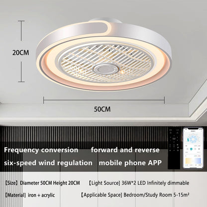 ASJK Stille Plafondventilator 72W 7200 lm met Verlichting, Plafondventilator Plafondlamp met Afstandsbediening 6 Windsnelheden, 3 Kleurtemperaturen, 6 Omkeerbare Snelheden. Wit