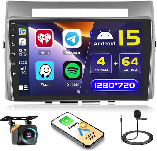 Android Autoradio – Auto Radio – Multimedia Systeem – Navigatie Systeem – Touchscreen Radio – 9 Inch Scherm – Draadloze CarPlay & Achteruitrijcamera - QUORE