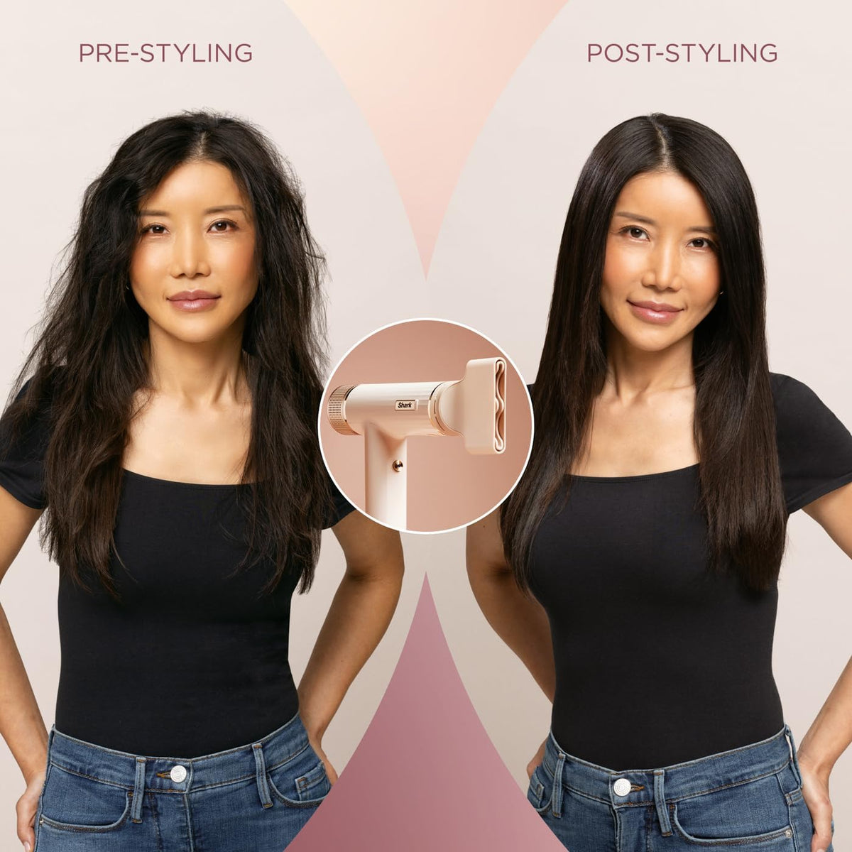 Föhn – Haardroger – Haarstyler – Stylingset – Föhnborstel – Voor glad en golvend haar – Sneldrogend – Coanda-technologie