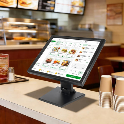 Portable monitor | mobile monitor | touchscreen | 17 inch touchscreen monitor | 1280x1024 resolution | resistive 4-wire | USB/VGA connection | For POS/cash register/hospitality | incl. pen & power - QUORE