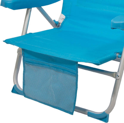 AKTIVE Set van 2 klapstoelen, verschillende posities, voor strand, tuin, terras of camping, 5 posities, 49 x 58 x 80 cm, zithoogte 27 cm, kantelbeveiliging, belastbaar tot 100 kg, met handgrepen