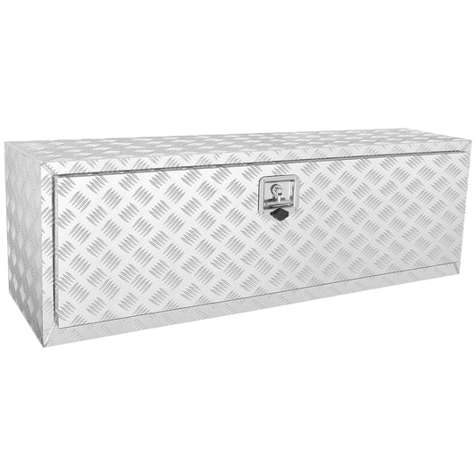 VEVOR Bodem-vrachtwagenbox, 1219 x 430 x 460 mm pick-up-opbergdoos, aluminium gereedschapskist met slot en sleutels, waterdichte gereedschapskist voor vrachtwagen, bestelwagen, aanhanger enz.