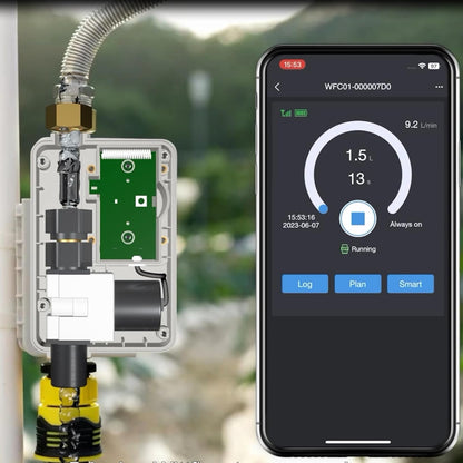 ECOWITT Tuinsproeier Irrigatietimer WFC01, Automatische Bewateringstimer Druppelirrigatiesysteem, Landbouw Zelfbewateringssysteem voor Planten met Waterdichte Slimme Controle Watertimer + Hub GW2000
