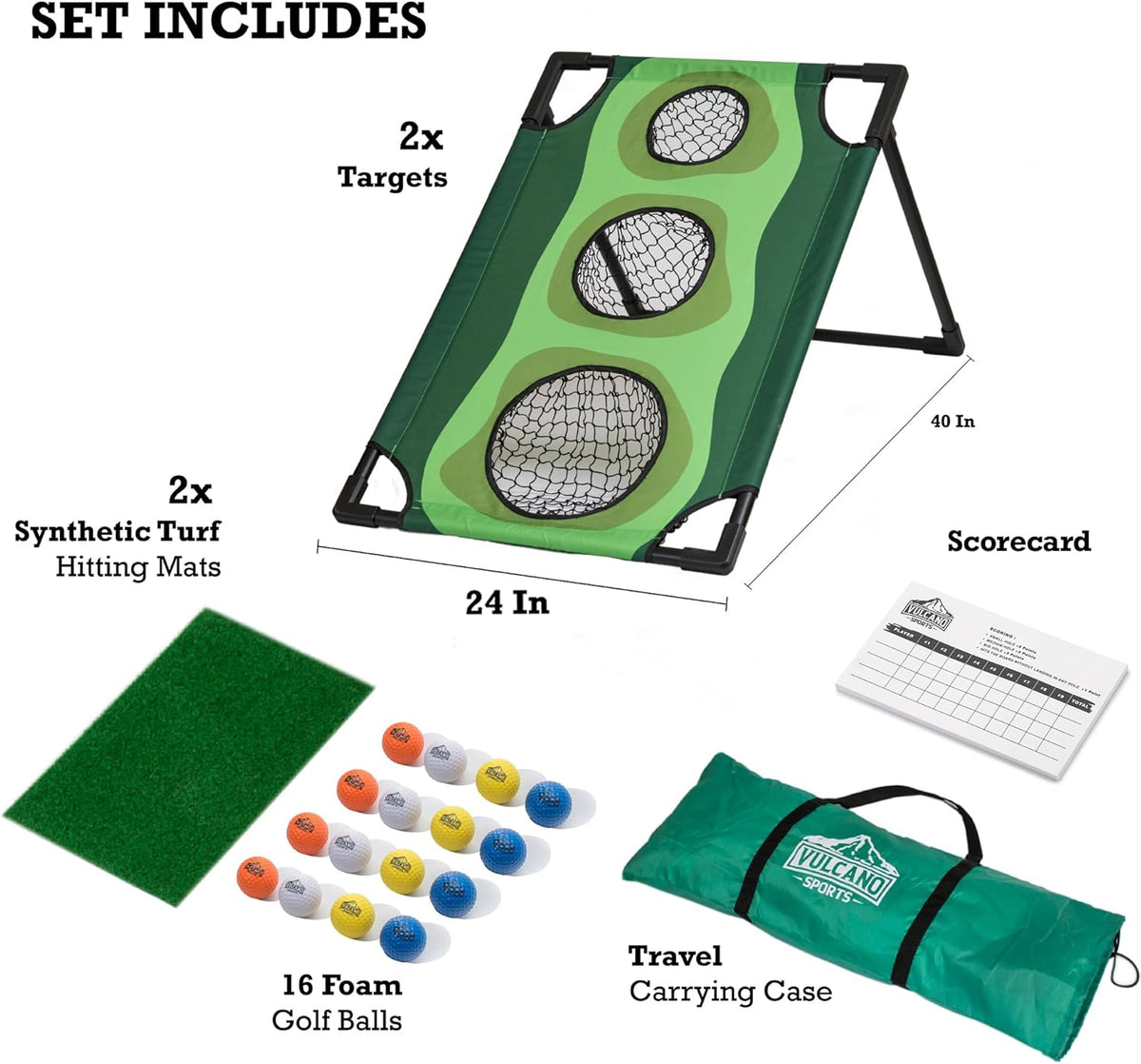 Par 1 Golf en cornhole spel voor de achtertuin, voor mannen, golfaccessoires, golf chipping game, golfuitrusting, golfspellen voor volwassenen binnen, golfuitrusting, trainingsapparatuur voor golf
