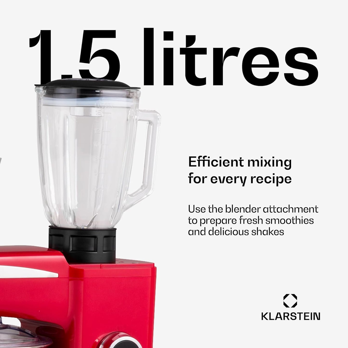 Klarstein Keukenmachine, universele keukenmachines, 3-in-1 keukenmachines, roerapparaten en mixers, deegmachine met vleesmolen, keukenmachine, 2000 watt deegmachine, kneedmachine, 10 liter kom