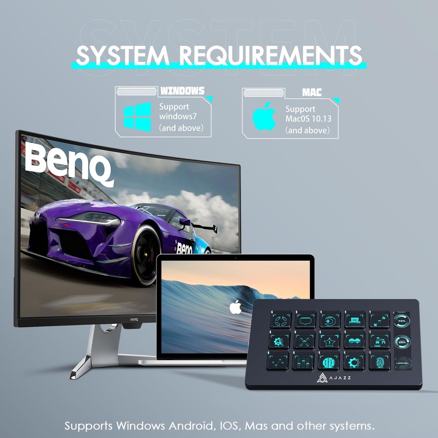 AKP153 Studio Controller, Stream Deck, 15 Macro Keys, Trigger Actions in Apps and Software Like OBS, Twitch, YouTube, Custom Console for Live Streaming, Photo and Video Editing, PC/Mac (White)