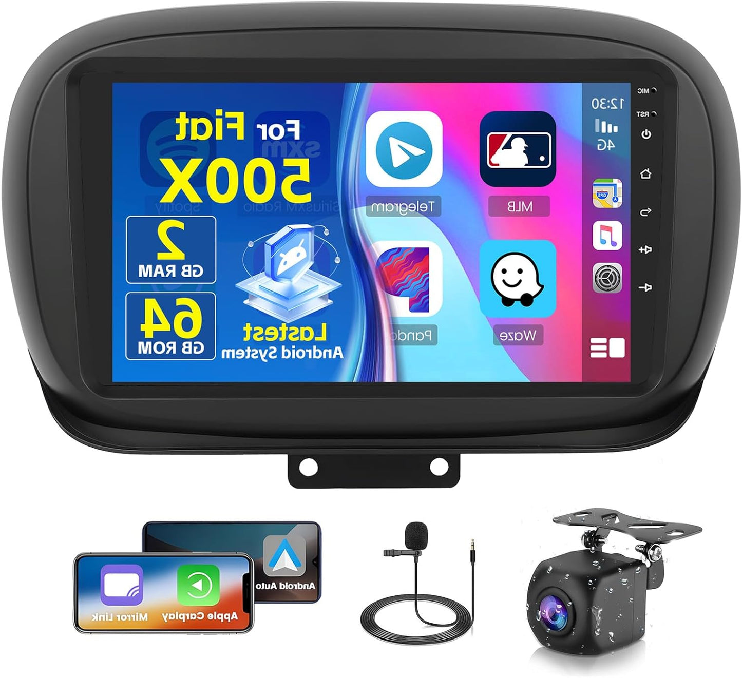 Android 15 Autoradio – Android Car Stereo – Auto Multimedia Systeem – Navigatiesysteem – DAB Radio – 7 Inch Touchscreen – Draadloze CarPlay & Android Auto – Inclusief AHD Achteruitrijcamera