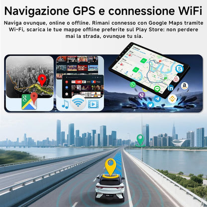 Autoradio – Auto Radio – Multimedia Radio – 1 DIN Radio – 9 Inch Touchscreen – Android 15 – Draadloze CarPlay & GPS Navigatie