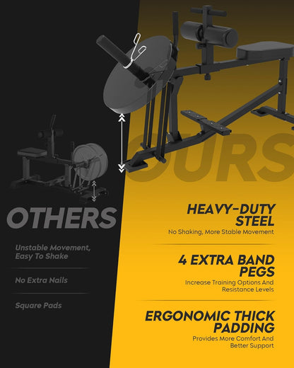GUUG Calf Machine Road Traine Calf Stretcher Seated Leg Trainer for Home Strength Leg Trainer Leg Training Device Training Seated Calf Raise Machine - QUORE