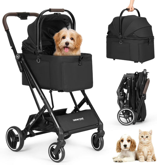 Beberoad Huisdier Buggy, Zwart